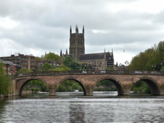 Worcester cathedral from the Severn